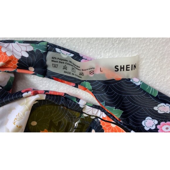 Floral Bikini Set Halter Top & High-Cut Bottoms Large Swimwear Bathing Suit Cute - Picture 5 of 6